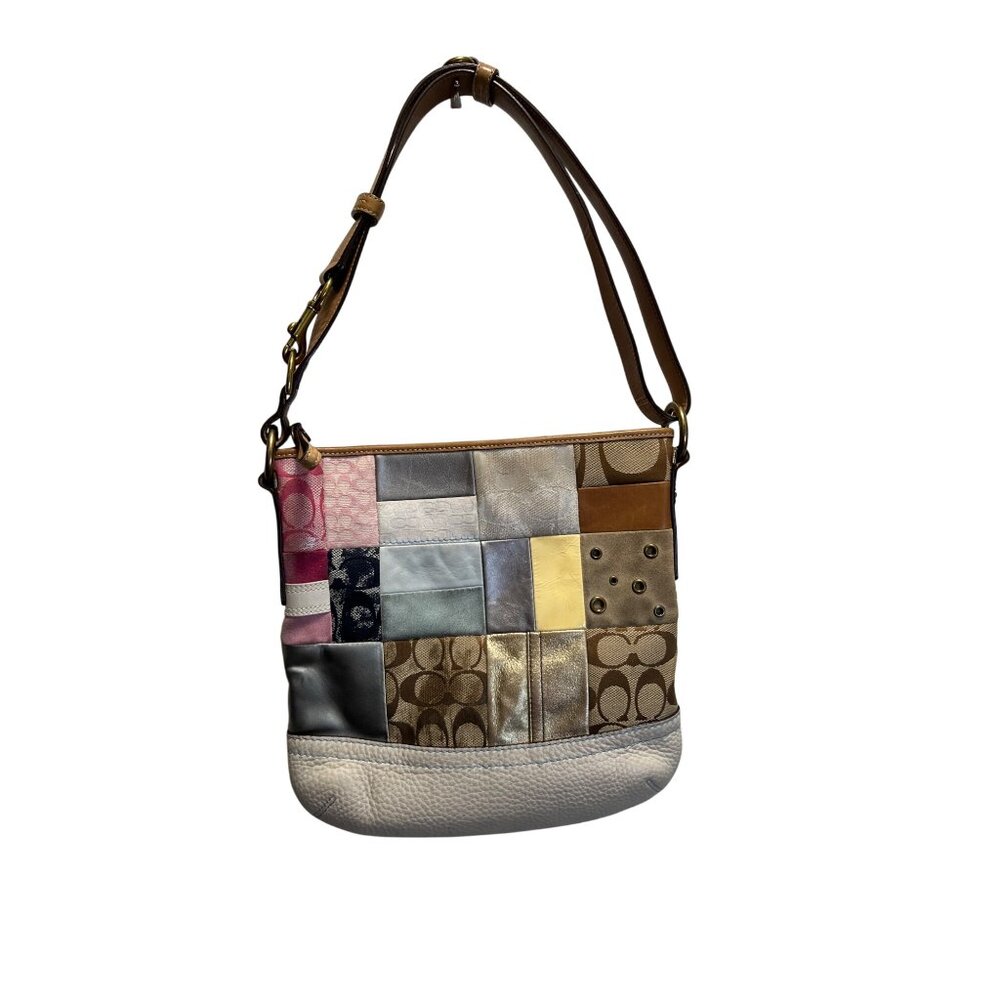 Coach Patchwork Shoulder Bag Multicolor Leather &… - image 3
